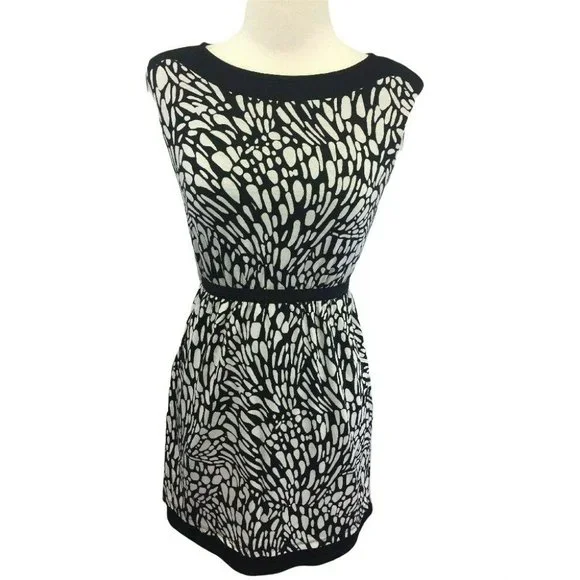 LOFT Dresses Ann Taylor Loft Womens S Petite Black White Lined